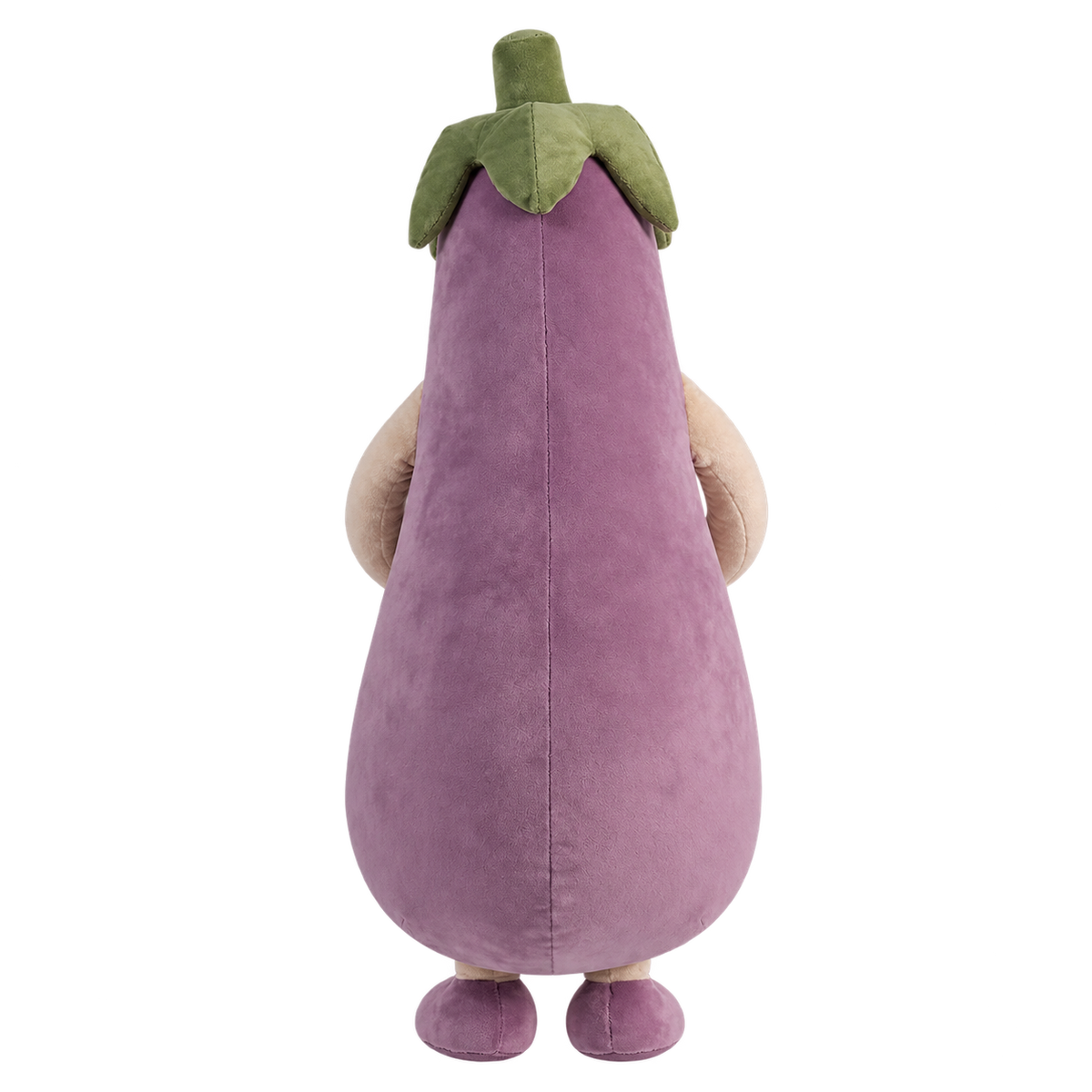 Eddie the Eggplant plush pillow, back view