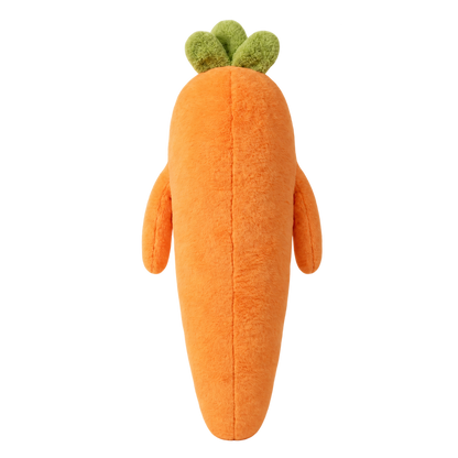 Carrie the Carrot plush pillow, back view