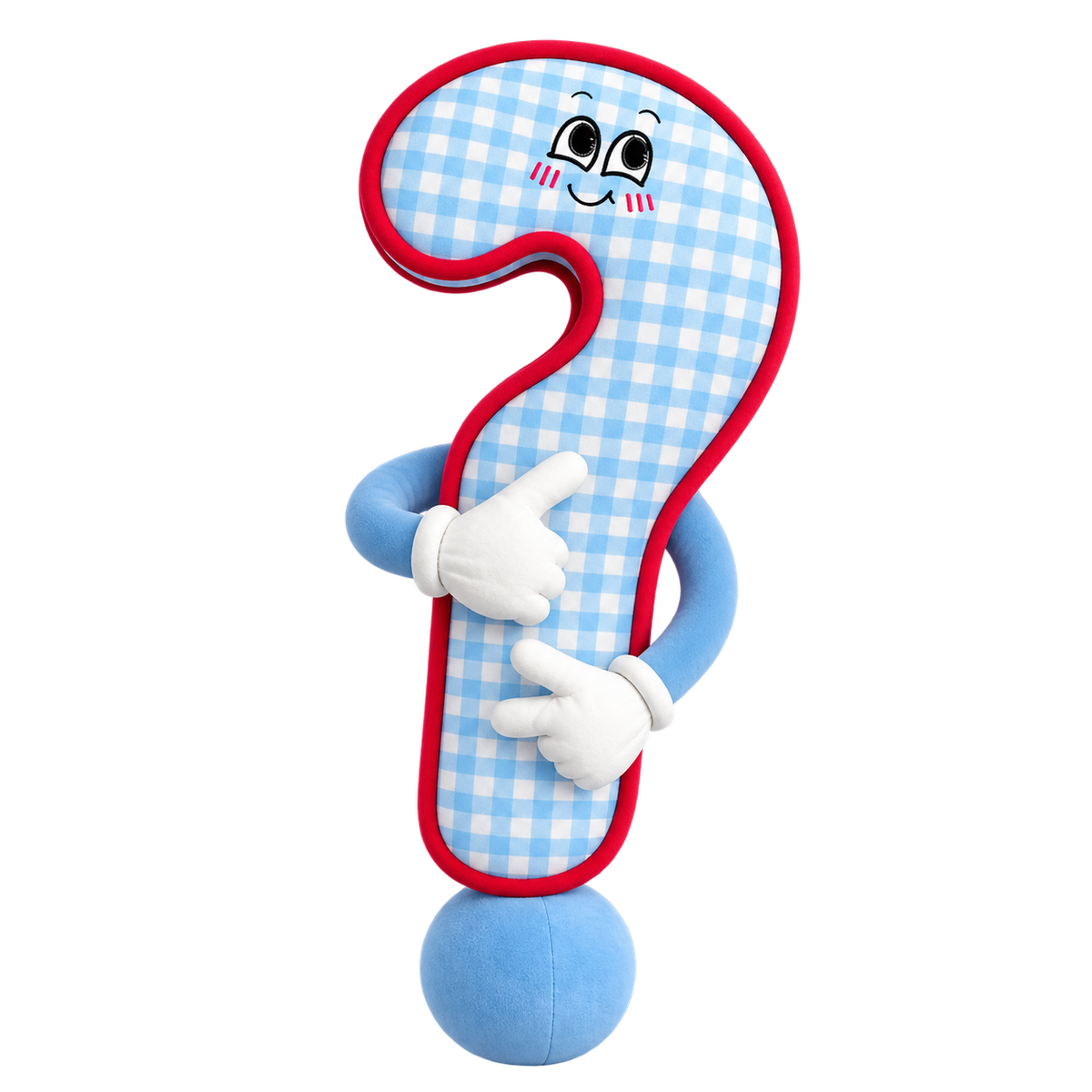 Milo the Mystery plush pillow, side pose