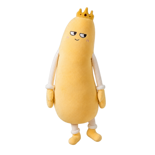 Monty the Mango patting plush pillow, front view