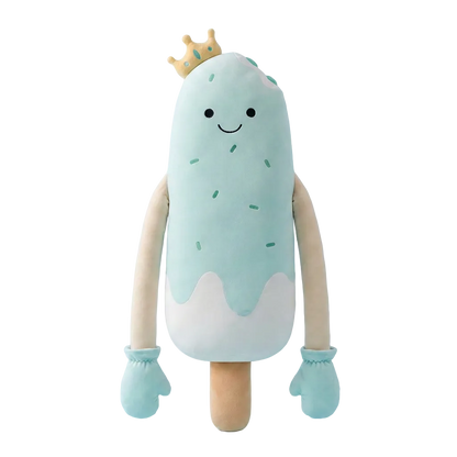 Poppy the Popsicle patting plush pillow, front view