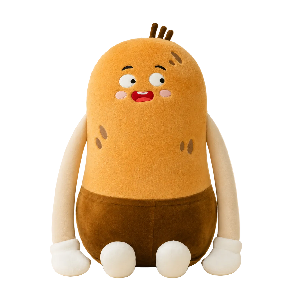 Spud the Potato patting plush pillow, front view